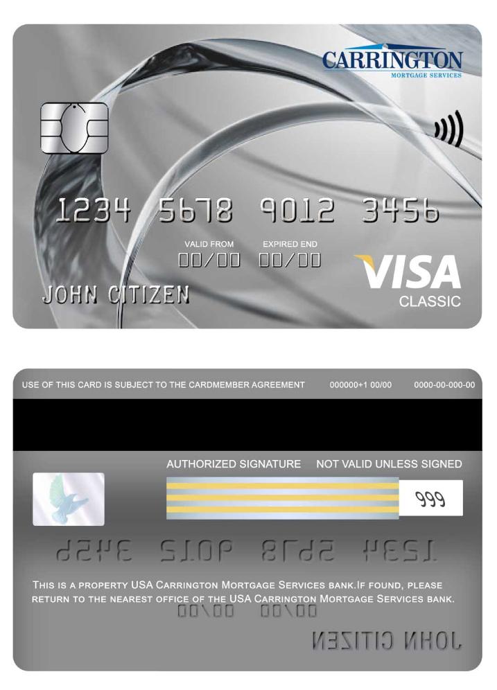 USA Carrington Mortgage Services bank visa classic card
